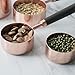 Measuring Cups Set, TeenGo Stainless Steel Measuring Cups Set for Dry, Liquid Ingredients with Wooden Handle Used for Cooking & Baking