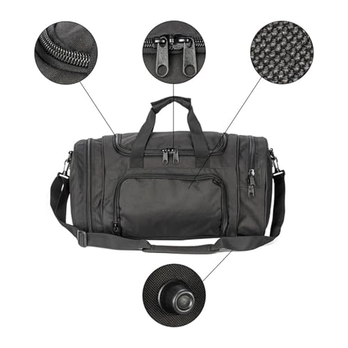 Lightweight Sports Travel Duffel Bag For Men And Women Carry-on Luggage Gym Bag For Women Men(Black)4