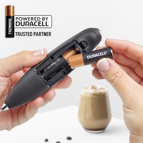image for Zulay Kitchen Double Whisk Milk Frother with 2 Duracell Batteries - Po