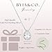 BYIA S925 Sterling Silver Necklace for Women Teardrop Cubic Zirconia Dainty Necklace Imitation Diamond Pear Cut CZ Pendant Necklaces for Women 18+2 Inch Jewelry Gift for Her