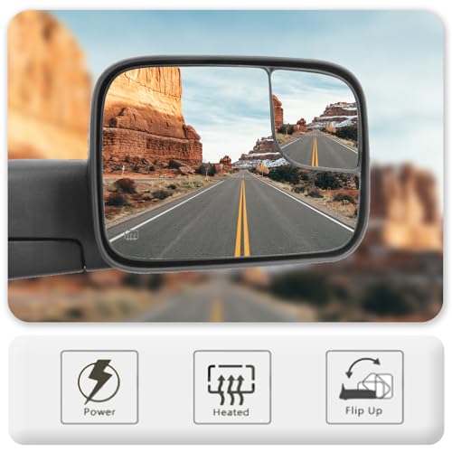 Perfit Zone SW-MR-00475 Towing Mirror Left And Right Pair Set For Dodge 02-08 Ram 1500 03-09 Ram 2500 3500 thumb #1