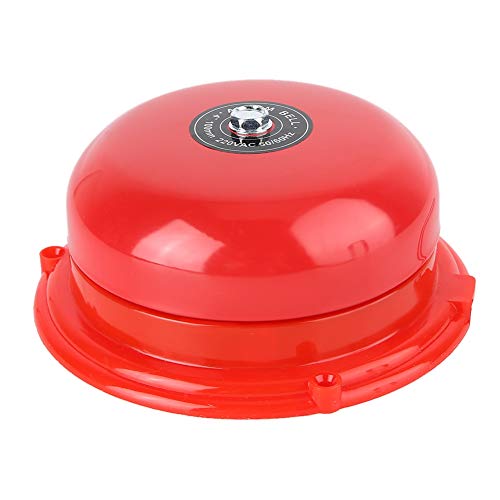 4 Pulgadas Campana de Alarma, 100db Campana de Alarma Redonda Electrica de Metal Rojo para Alarma de Incendio, Evacuación de Emergencia, Escuela, Estación