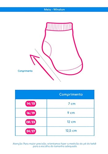 Kit Meia Infantil Liso Mescla Preto (24/27) - Winston