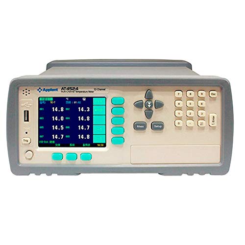 Tongbao AT4524 Digital 24 Channels Temperature Recorder Meter Temperature Data Logger with TFT-LCD Display Thermocouple Data Logger -200 Degree to 1300 Degree
