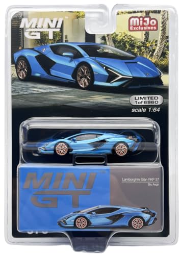 Truescale Miniatures Lambo Sian FKP 37 Blu Aegir Blue Metallic Limited Edition to 6960 Pieces Worldwide 1/64 Diecast Model Car MGT00573