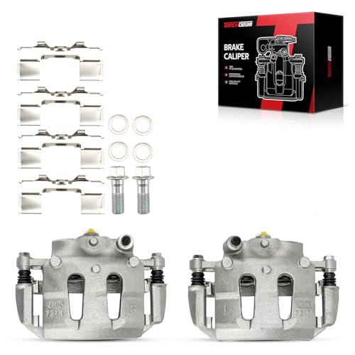 Image of Torchbeam Front Brake Calipers Set for Nissan 1999-2004 Frontier 2.4L, Nissan 1998 Frontier, Nissan 1999-2000 Frontier 3.3L, Front Left and Front Right Calipers Replace # 19B1672+19B1673