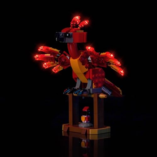 Led Licht Set Kompatibel mit Lego 76448 Fawkes: Dumbledore's Phoenix (Kein Modell), Dekorationsbeleuchtungsset Compatible with Lego Fawkes Dumbledore's Phoenix Kreative Spielzeug