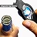2-in-1 Magnetic Soda Can & Beer Bottle Opener-Dual Magnets for Fridge & Cap Catcher, Heavy Duty Stainless Steel, Perfect for Big Hands,Long nails, RV, Bartender, Gift for Father, Black, Openpro 2 Pack
