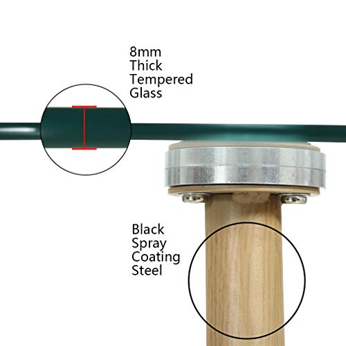 image for Bacyion Round Dining Table - Modern Round Glass Dining Table Small Spa