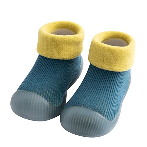 Baby Boy Shoes,Girls Socks Slipper Soft Baby Boys Rubber Shoes Sole Solid Toddler Kids Knit Stocking Warm Kids Shoes