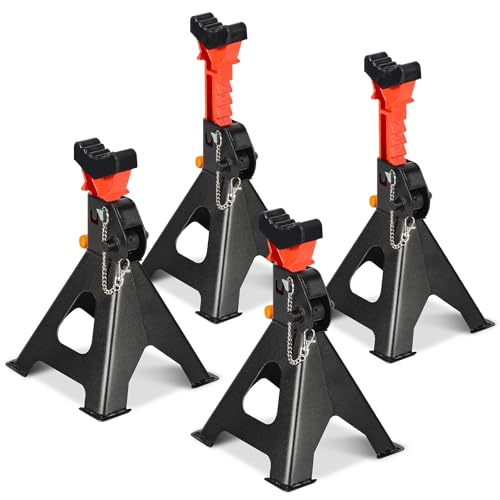 Aopunly Automotive - Juego de 4 caballete de apoyo para caravana, para gato hidráulico, base de apoyo, altura ajustable, capacidad de carga 3T, uniforme y fiable, portabilidad