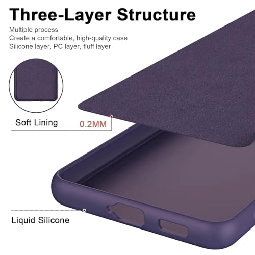 Image of SBMS Silicone Back Cover Case for Vivo V60 5G /V60e 5G /T4 Pro 5G | Soft Micro-Fibre Lining Inside | Camera Protection Bump | Shockproof Back Cover Case for Vivo V60 5G (Candy Cloth Purple)