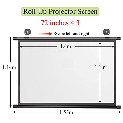 Pantalla manual 72 pulgadas 16:9 para proyector miniatura 5
