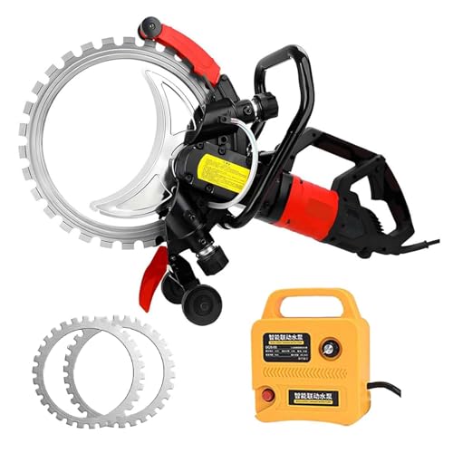 Sierra Toroidal para Cortar Hormigón De 16 Pulgadas, con Suministro De Agua Húmeda Y Polvo, Profundidad De Corte 29cm, for ranurar ladrillo, Granito y mármol,2 Blades