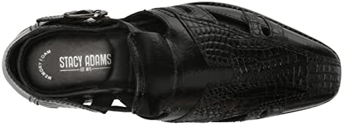 Stacy Adams Men's Calvino City Sandal Flat, Black, 10.5 | Image 4
