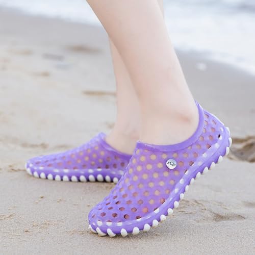 Clear Jelly Sandals for Men Sparkly Jelly Flats Hollow Water Slides Slip on Slippers Wide Round Toes Lightweight Breathable No Slip Chunky Sole Summer Walking Sneakers Beach Party Hiking Fishmen Shoes2