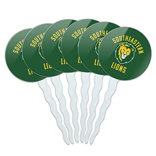 Southeastern Louisiana University Lions Logo Cupcake Picks Toppers