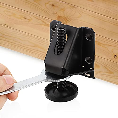 Ownmy Set Of 4 Heavy Duty Adjustable Leveling Feet Levelers Hexagon Nuts Lock Furniture Legs Furniture Feet Risers Black Furniture Levelers For Heavy Furniture Table Cabinets Workbench Shelving Units #TOP6