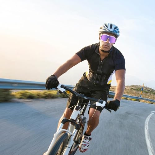 Lunettes de cyclisme ultra légères anti-reflets colorées