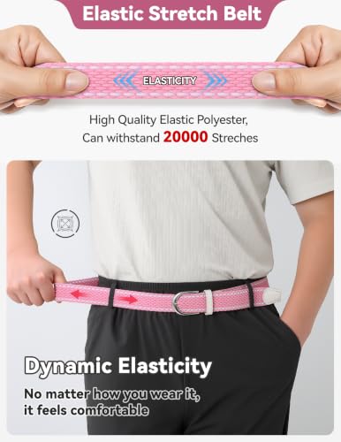 Image of Mile High Life | Braided Stretch Elastic Belts | Pin Oval Solid Black Belt Buckle | PU Loop End Tip Men /Women /Junior Belt