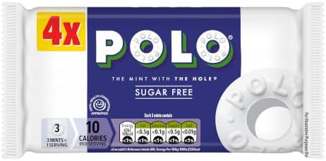 Polo Sugar Free Mint Tube Multipack, 4 x 33.4 g
