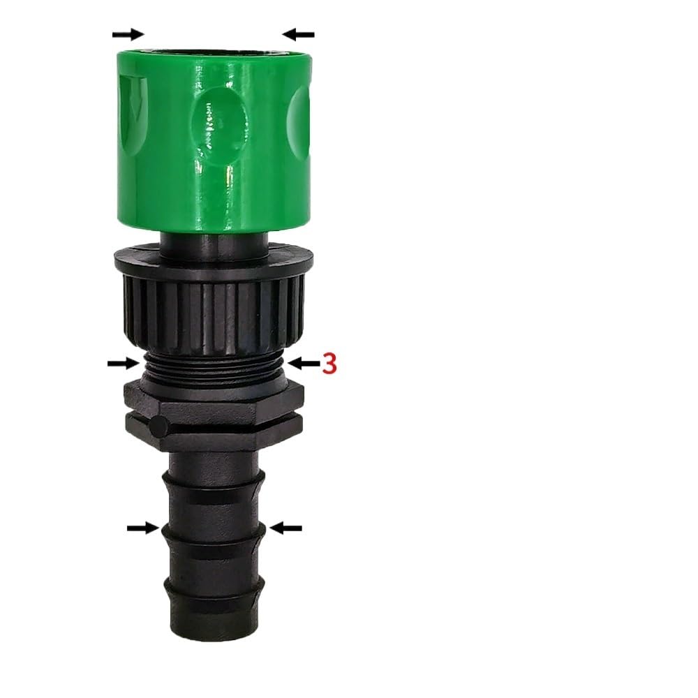 Vcaldgfz Kit002-20Mm 3/4'' Barb Threaded Adapter For 16Mm 20Mm Pe Hose Pipe Garden Drip Irrigation Watering System(Kit002-20Mm)