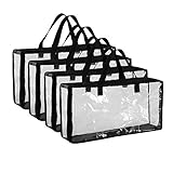 Fasmov 4 Pack Cassette Tape Bags Hold up to 200 Cassettes (50 Each Bag)