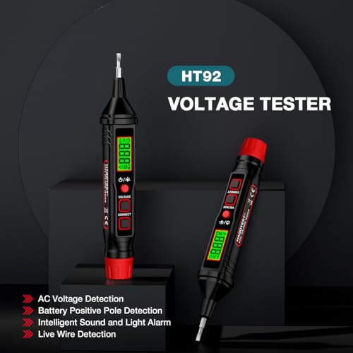 Image of Voltage Test Pen,SIUKE Digital Voltage Tester Pen Screwdriver 12V-300V AC Voltage Detector Slotted Screwdriver Test Pen Intelligent Induction Electroprobe for Home Appliance Repairing and Detection