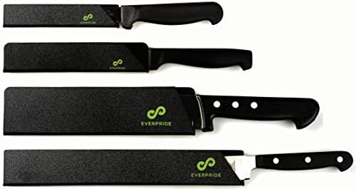 EVERPRIDE Chef Knife Sheath Set (4-Piece Set) Universal Blade Edge Cover Guards for Chef’s and Kitchen Knives – Durable, BPA-Free, Felt Lined, Sturdy ABS Plastic – Knives Not Included