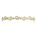 SAMKY Floral Flower Wreath Headband Tiara - Gold Plating Clear Crystals T675