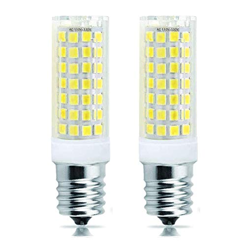 BonYei 8206232A Ceramic E17 LED Bulb for 7W Microwave Oven Appliance, 75W Halogen Bulb Equivalent, Daylight White 6000K, Pack of 2