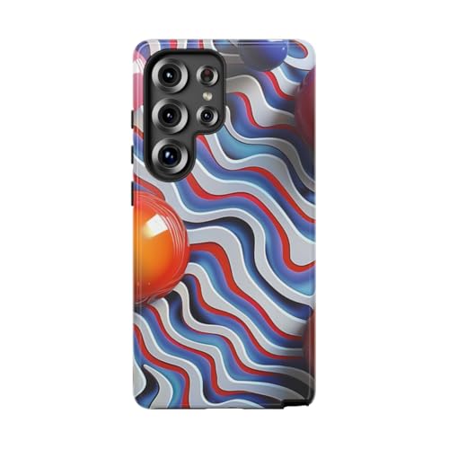 Coque rigide brillante Samsung Galaxy S25 Ultra avec des finitions artistiques ondulées
