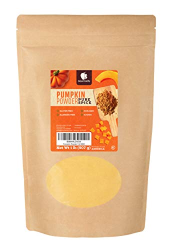 Gourmanity 1 lb Pumpkin Powder, Powdered Pumpkin For Cooking And Baking, Pumpkin Flour, Dehydrated Pumpkin, Gluten Free, NON-GMO, Allergen Free, Kosher