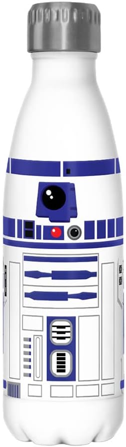 Star Wars Simpler R2 Costume 17 oz Stainless Steel Water Bottle, 17 Ounce, Multicolored (STRW6736-95815800)