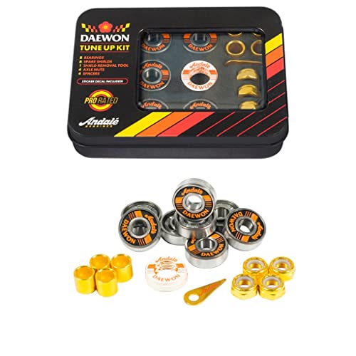 Andale Daewon Song Tune Up Kit Skateboard Bearings, Spacers, Nuts, Shields