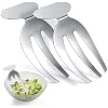 2Pcs Stainless Steel Salad Hands, Professional Business Salad Server, Light and Durable, Not Afraid of High Temperature, Easy to Clean,Dishwasher Safety