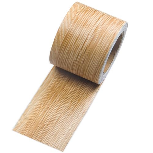 Image of Self Adhesive Khaki Wood Grain Repair Tape, 2 inch X 32 ft Decorative Duct Tape for Furniture, Floors, Door, Cabinets, Windows, Home Decoration 1 Roll