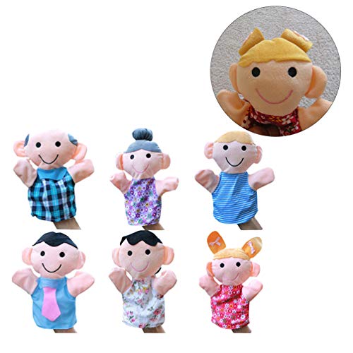 NUOBESTY Coleção Familiar Fantoche Pré-Escolar Ensinando Fantoche de Mão Macia Filha Filho RPG Luvas