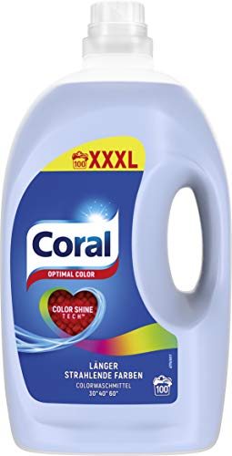 Coral Waschmittel Optimal Color flüssig 100 WL, 1er Pack (1 x 100 WL)