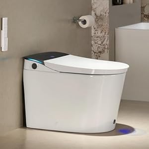 CANEST Smart Toilet with Bidet Built in, Foam Dispenser, 1000g MaP Flushing, Full-Area Seat Sensor, Auto Temperature Control Heated Seat, Auto Open/Close, Foot Sensor, Deodorization, Remote(FC-002SE)