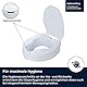 flexilife Toilettensitzerhöhung mit Deckel für Senioren - wahlweise 10cm o. 15cm - WC Sitzerhöhung Toilettenaufsatz Toilettenerhöhung (10 cm)