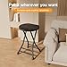LEDLAY18 Inch Folding Stool with Handle - 500LBS Capacity Portable Foldable Stool with Non-Slip Feet, Heavy-Duty Steel & Plastic Collapsible Stool for Indoor Outdoor Use, Black