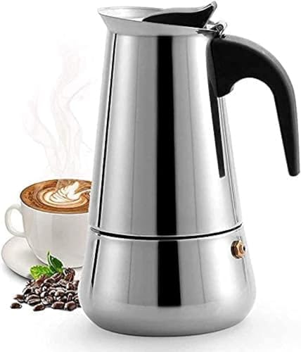 Cafetera espresso para estufa, compatible con inducción, olla Moka para elaboración casera
