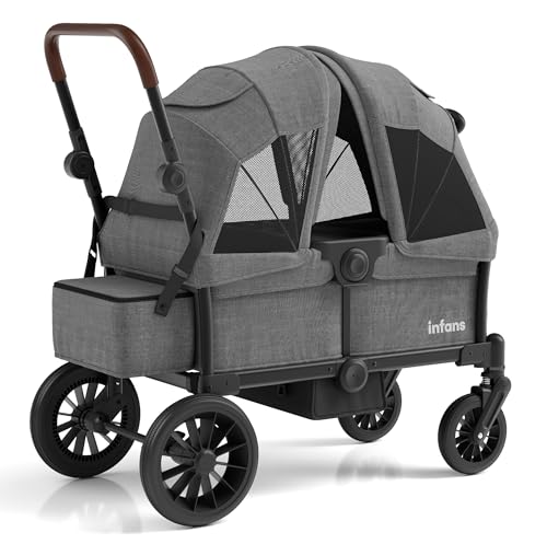 INFANS 2-Seater Collapsible Stroller Wagon