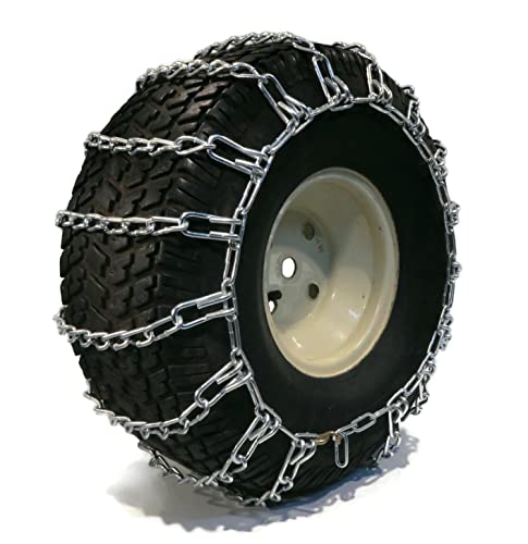 The ROP Shop | Pair of 2 Link Tire Chains 22x8x10 for John Deere Lawn Mower, Garden Tractor