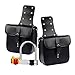 1 par de Alforjas laterales de la Motocicleta PU cuero Sanddlebag Impermeable lado de la Motocicleta Equipaje Negro