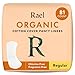 Rael Certified Organic Cotton Panty Liners, Regular - 4Pack/80 total - Unscented Pantiliners - Natural Daily Pantyliners (4 Pack)
