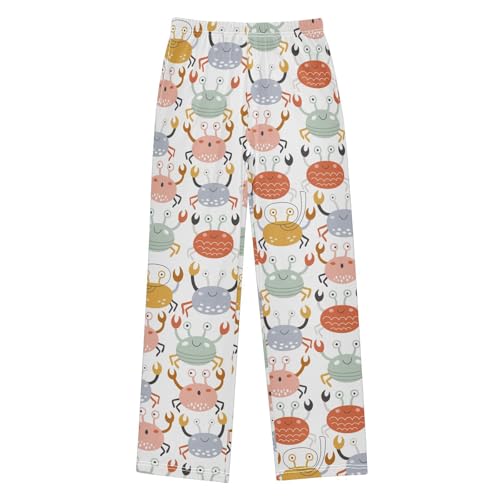 ZZXXB Lovely Sea Crabs Boys Long Pants Soft Trousers Elastic Waist Kids Lounge Bottoms with Pockets S-XL