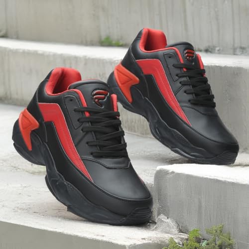 Image of FIELD CARE Fusion Casual Athletic Chunky Stylish Outsole Comfort Lace-Up Sneakers.