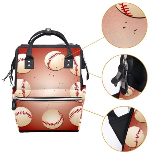 Sac à dos de voyage à texture lignes de baseball originale - 3